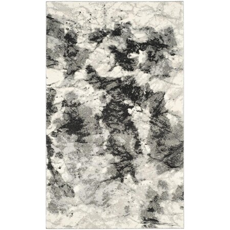 Safavieh 8 x 10 ft. Rectangle Retro Power Loomed Rug, Cream & Grey RET2141-1180-8